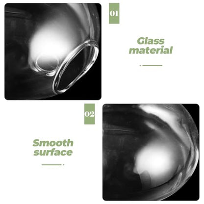 Wall Hanging Hydroponic Glass Vase for Plants, Flat Glass Terrarium Planter, Balcony and Home Décor, 1pcs Set