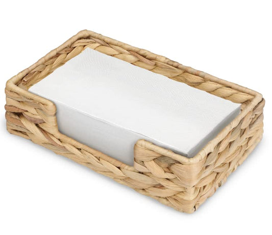 Tissue Holder Wicker Woven Basket Toilet Paper Hand Towel Bathroom Decor | Water Hyacinth, Handwoven, Rectangle, Home Decor, Tissue Holder For Bathroom - size: L9.4" X W5.5" X H2.8"