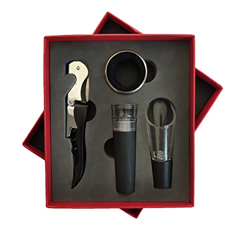 Easy to Use Wine Opener Set Light Handle Corkscrew Kit for Home Dining, Stainless Steel Wine Bottle Opener Set for Friends and Family Gatherings (Red) - size: Red