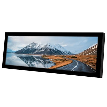 Americanflat 5x15 Picture Frame - Engineered Wood - Black | Shatter-resistant glass, wall or tabletop display with included easel, sawtooth hangers included - color: Black, size: 5x15