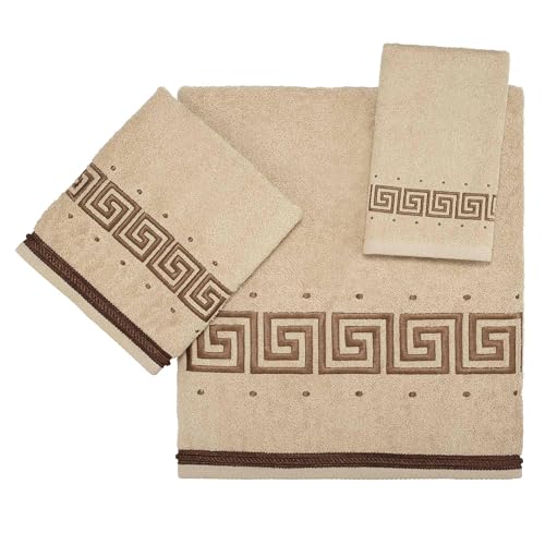 Avanti Linens - Hand Towel, Soft & Absorbent Cotton Towel (Premier Athena Collection, Linen) - color: Linen, size: Hand Towel