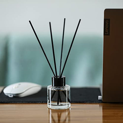 4PCS Refillable Fragrance Glass Diffuser Bottles with 20pcs Reeds Sticks & Black Caps & Funnel, Diffuser Jars for Home Oil Fragrance Decoration Girl Women Gift (50ML) - size: 50ML