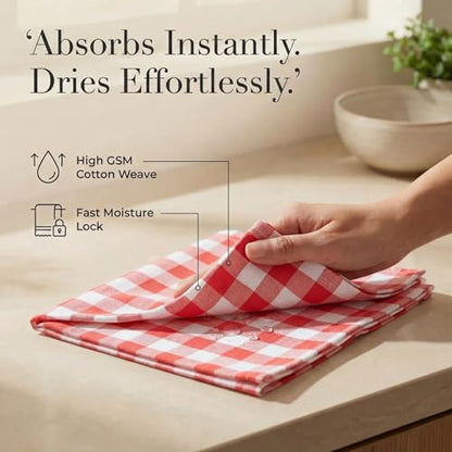 Urban Villa Cloth Napkins Cotton 12x12 (Set of 12) Red - color: 015 Red/White, size: 20" x 20" (Set of 12)