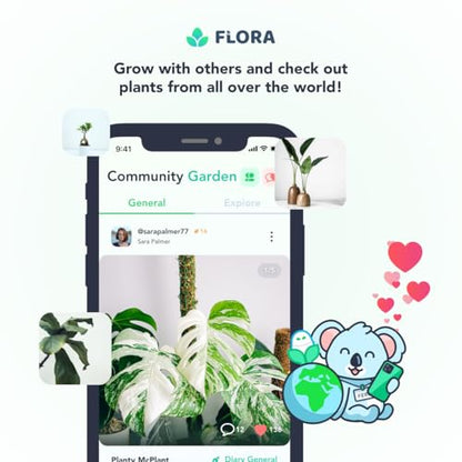 Flora Premium Plant Mister Spray Bottle Producing Gentle & Fine Mist for Precision Hydration, Dispersed Humidity & Moisture - Comes w App for Smart Plant Care (2 Packs)