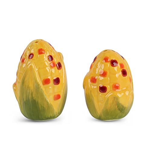 Novelty Ceramic Vegetable Salt and Pepper Shakers Set - Indian Corn - color: Indian Corn