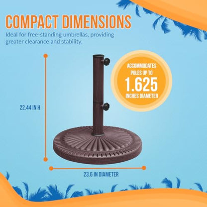 66-lb Weather Resistant Umbrella Base in Bronze Resin Finish