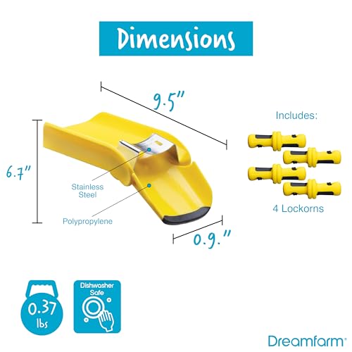 Dreamfarm Corn Accessories Set - Corpeel & Lockorns - Foldable No-Mess Corn Peeler & 4 Pairs of Interlocking Cob Holders, Stainless Steel & BPA-Free Kitchen Gadget Duo for Grilling & Food Prep