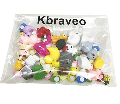 Kbraveo 45 Pcs Mini Animals Miniature Ornament Kits for DIY,Fairy Gardens Décor,Elephants,Rabbits,Hedgehogs,hens,Bunnies,Cubs,Chicks,Bees,Cows,Frogs,Snails,Turtles,Puppies,Pigs,Sheep