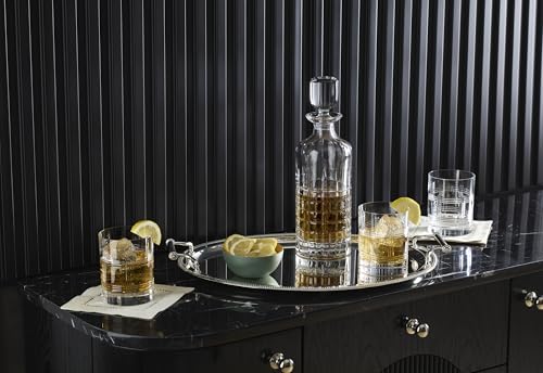 Reed & Barton Oval Silverplate Serving Tray with Handles | braided metal border | 13 x 17 inch | elegant entertaining or vanity decor, gift for women, vanity decor item - style: Oval