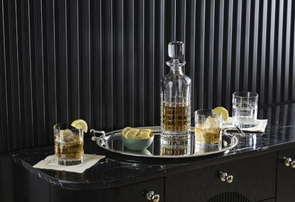 Reed & Barton Oval Silverplate Serving Tray with Handles | braided metal border | 13 x 17 inch | elegant entertaining or vanity decor, gift for women, vanity decor item - style: Oval