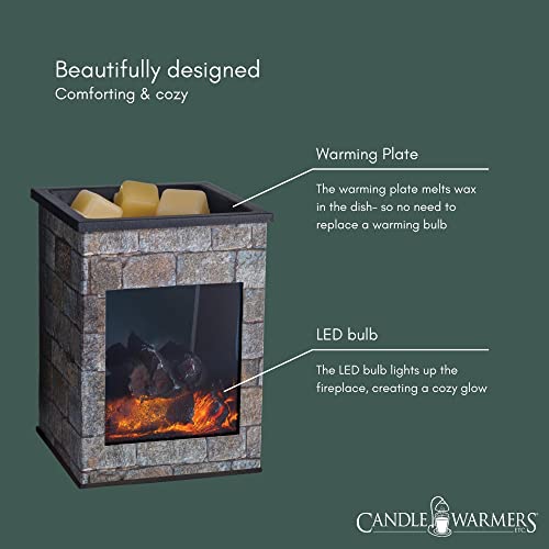 Candle Warmers ETC. Illumination Fragrance Warmer- Light-Up Warmer for Warming Scented Candle Wax Melts and Tarts or to Freshen Room, Grey Hearthstone - size: Hearthstone
