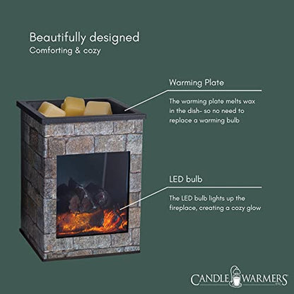 Candle Warmers ETC. Illumination Fragrance Warmer- Light-Up Warmer for Warming Scented Candle Wax Melts and Tarts or to Freshen Room, Grey Hearthstone - size: Hearthstone