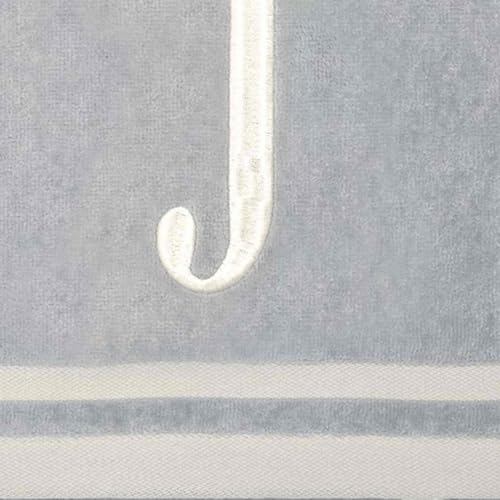 Avanti Linens - Towel Set, Soft & Absorbent Cotton, Embroidered Bathroom Decor, Set of 5 (Monogram Collection, Initial J) - style: J