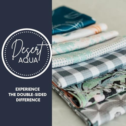 Kitchen Towels, Dish Towels for Kitchen, 3 Pc Kitchen Towel Set | Microfiber Waffle Towels, 16 x 26 inches, with Hanging Loops, Reusable Tea Towels, Cute Kitchen Towels - 3 Pack - color: Pewter