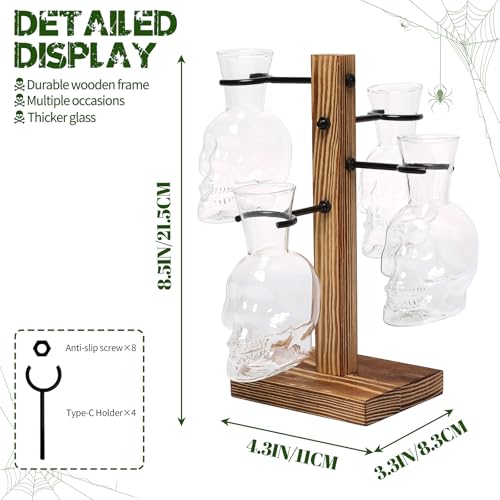 Plants Propagation Stations Skull Glass Propagation Birthday Gift for Women | Garden Plant Lovers - 4 Skull - color: Transparent