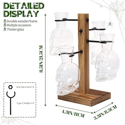 Plants Propagation Stations Skull Glass Propagation Birthday Gift for Women | Garden Plant Lovers - 4 Skull - color: Transparent