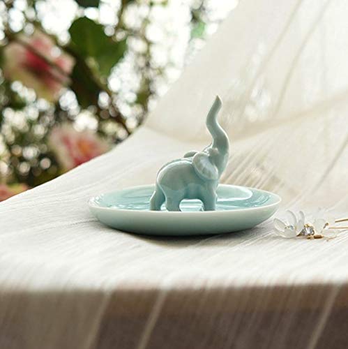 PUDDING CABIN Elephant Gifts for Women Mom, Blue Elephant Ring Holder for Jewelry, Christmas Birthday Gifts for Women Mom Her, Engagement Ring Holder Wedding Gifts - style: Blue Elephant