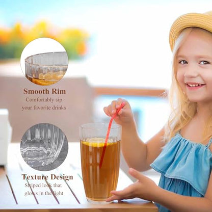 Acrylic Clear Highball Plastic Cups | Plastic Reusable Tumblers 20oz (Set of 6) | Stackable | BPA-free Tumblers | Shatterproof | Top-rack Dishwasher Safe - color: Transparent, size: 20 Ounces