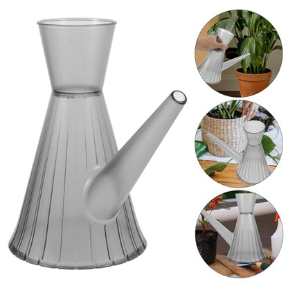Homoyoyo Indoor Watering Can for Plants with Long Spout, 1.3l Grey Watering Pot for Indoor Gardening and Floral Arrangements