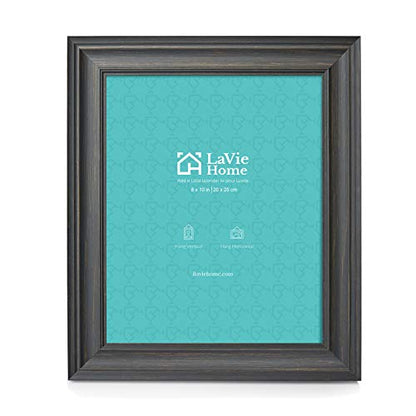8x10 Picture Frames (3 Pack, Black) Rustic Photo Frame Set with Tempered glass for Wall Mount & Table Top Display - color: Black, size: 8x10