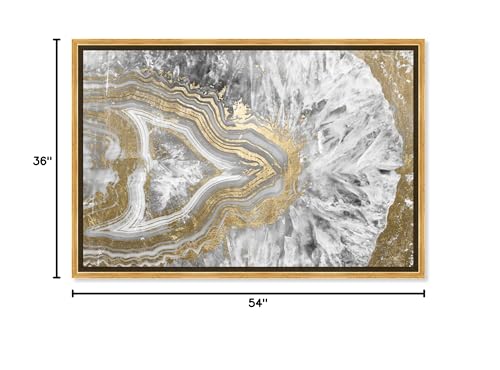 The Oliver Gal Artist Co.Abstract Framed Wall Art Canvas Prints 'Agate Geode Crystal' CrystalsAbstract Framed Wall Art Canvas Prints 'Agate Geode Crystal' Crystals54" x 36"Gold Frame1.0Count - size: 36"L x 54"W, style: Gold Frame