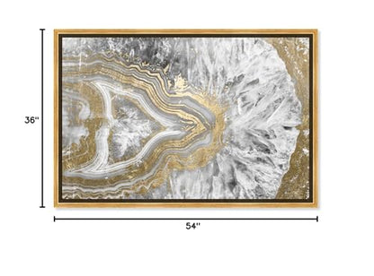 The Oliver Gal Artist Co.Abstract Framed Wall Art Canvas Prints 'Agate Geode Crystal' CrystalsAbstract Framed Wall Art Canvas Prints 'Agate Geode Crystal' Crystals54" x 36"Gold Frame1.0Count - size: 36"L x 54"W, style: Gold Frame