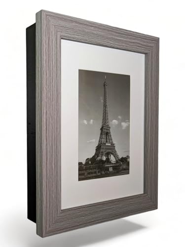 Concealment Picture Frame Hidden Gun - Secret Storage - Hidden Compartment - 8x10-5x7 - color: Grey