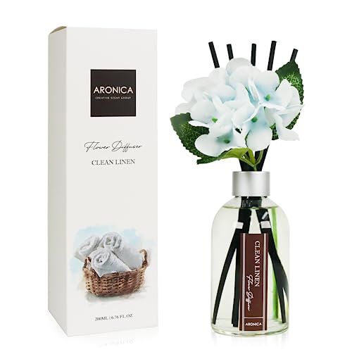Clean Linen Reed Diffuser for Bathroom Decor, Room Fresheners for Home Long Lasting, Accesorio Para Hogar, House Registry Idea, Bathroom Smelling Good, Aesthetic Room Decor, Apartment House - color: Clean Linen