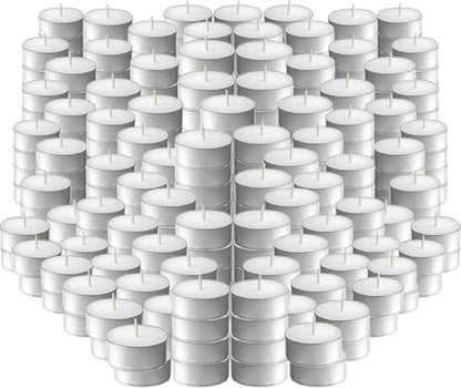 200 Pack,4 Hour Long time Burning,Unscented Tea Lights Candles,White, Smokeless, Dripless,for Weddings, Home, Pool,Shabbat - color: 200 White