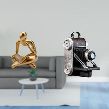 Abstract Figurine Camera Statue Human Model Resin Distinctive Art Craft Sculpture Suitable for Bedroom Living Room Office Gift Shelf Decoration Collec