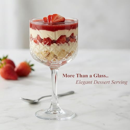 Extra Large Vintage Coupe Glass Set of 2, Crystal Design Cocktail Glasses, Long Stem Martini Margarita Champagne Wine Goblet, Elegant Barware for Home & Parties (16.9oz/500ml) (Queen Set of 2)