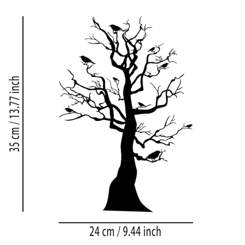 OPTYBVFD Trees Branches Birds Metal Wall Decor - Farmhouse Room Decor Wall Art Home Decor for Living Room, Bedroom, Dining Room, Bathroom, Office, Courtyard, Outdoor (Black)