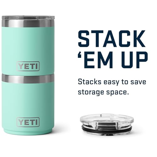 YETI Rambler 10 oz Ceramic Lined Lowball 2.0, Vacuum Insulated with MagSlider Lid, Seafoam - color: Seafoam