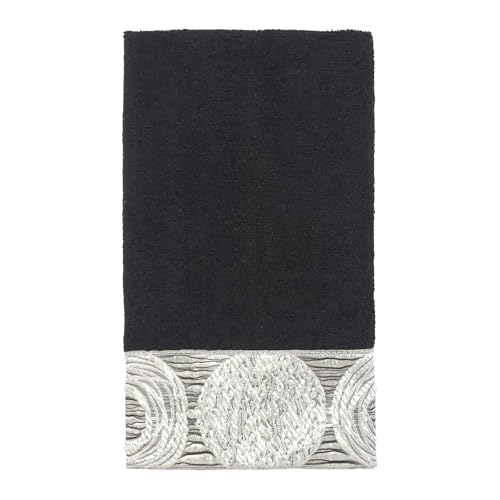 Avanti Linens 19334BLK Galaxy Fingertip Towel, Black, 11.00" x 18.00" - color: Black, size: Fingertip Towel