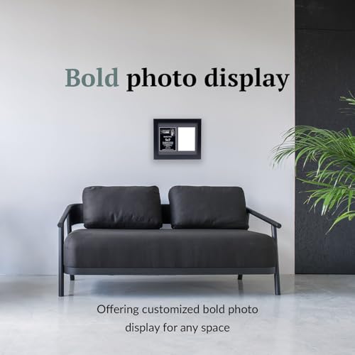 Creative Letter Art - 2 Opening 5x7 Black Picture Frame with 10x12-inch Black Mat Collage including Full Strength Glass, Alphabet Photography - color: 2 opening, size: Black w/ Black