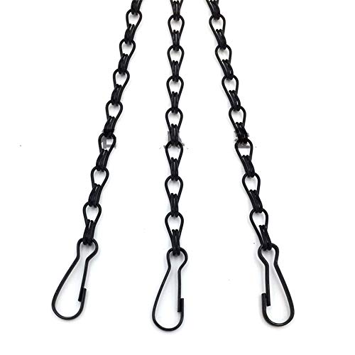 OUKEYI 6 Pcs Hanging Chain, Heavy Duty 23 Inch Hanging Flower Basket Galvanized Replacement Chain -3 Point Garden Plant Hanger for Outdoor or ¡­