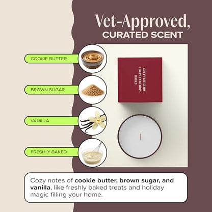 Celebrate the Season Pet-Friendly Scented Candle – Cookie Butter, Brown Sugar & Vanilla Fragrance - Coconut Soy Wax Candle with Wooden Wick, 50-Hour Burn Time, Made in USA, 11.8 oz - color: Celebrate the Season