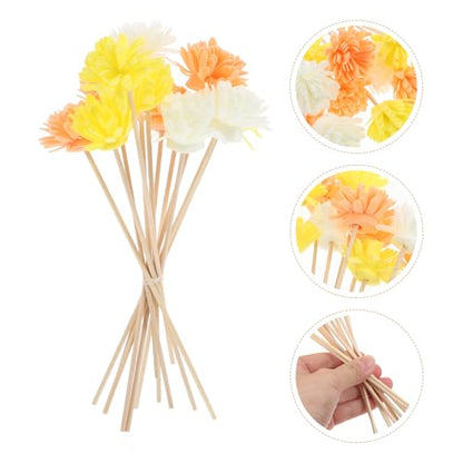 Didiseaon 12Pcs Dried Flower Diffuser Sticks Refill Flower Reed Diffuser Sticks Replacement Reeds for Essential Oil Bottles Aromatherapy Home Fragrance Decorative Sticks