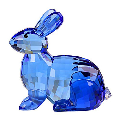DOJOZ Crystal Bunny Rabbit Animal Collectible Cute Figurine Birthday Gifts Home Decor (Blue) - color: Blue