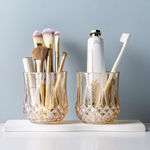 Enra Glass Foaming Soap Dispenser, Gold Foam Hand Soap Dispenser Bathroom | Refillable Foaming Hand Soap Dispenser. Gold Finish Adds Style to Sinks, Countertops,Kitchens and Bathroom Vanity Decor. - color: Gold-foam
