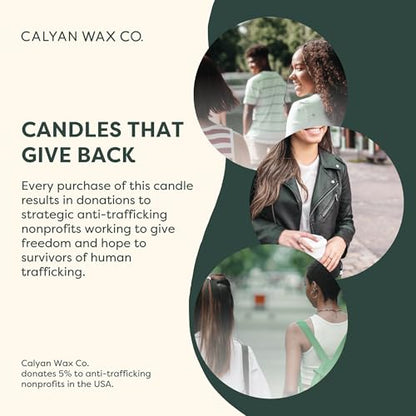 Evergreen & Eucalyptus 3 Wick Scented Candle - 43 Hour Burn | Made in the USA Luxury Clean Soy Wax Candles - Long Lasting Large Glass Jar Candle for Home - 3 Wicks - 14.9oz - color: Evergreen + Eucalyptus