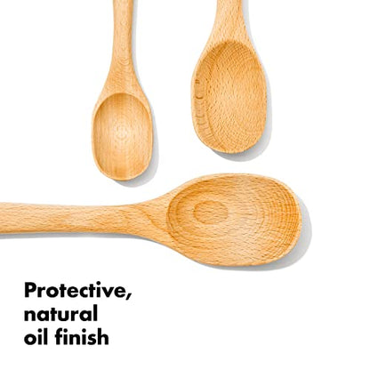 OXO Good Grips 3-Piece Wooden Spoon Set - style: Spoon Set