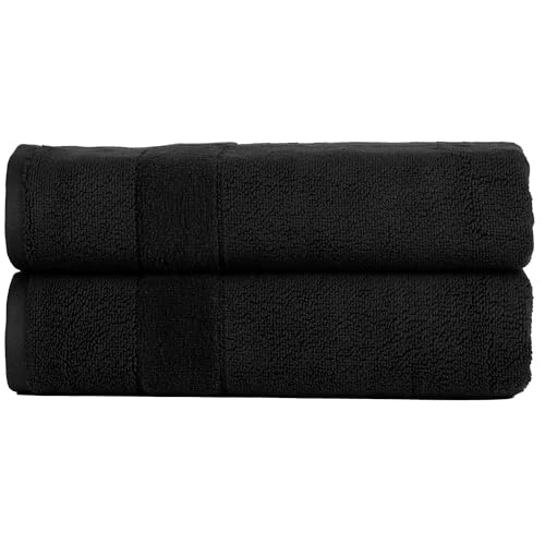 Soft Premium 2-Piece Bath Towel, 100% Turkish Cotton - Luxury Bath Towels for Bathroom - Hotel & Spa Quality, Durable & Absorbent, Black - color: Black, size: Bath Towel