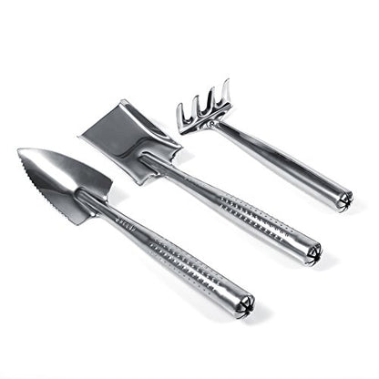 Mini Gardening Tools Set, Stainless Steel Indoor Plant Care Kit with Shovel Spade Rake for Potted Plants Houseplants