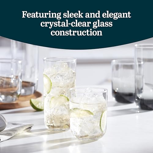 Libbey Polaris Tumbler Glasses, Axis, 17.75-ounce, Set of 8 - color: Polaris