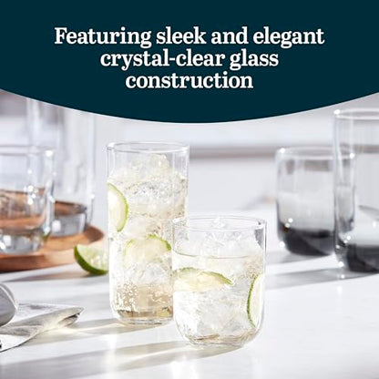 Libbey Polaris Tumbler Glasses, Axis, 17.75-ounce, Set of 8 - color: Polaris