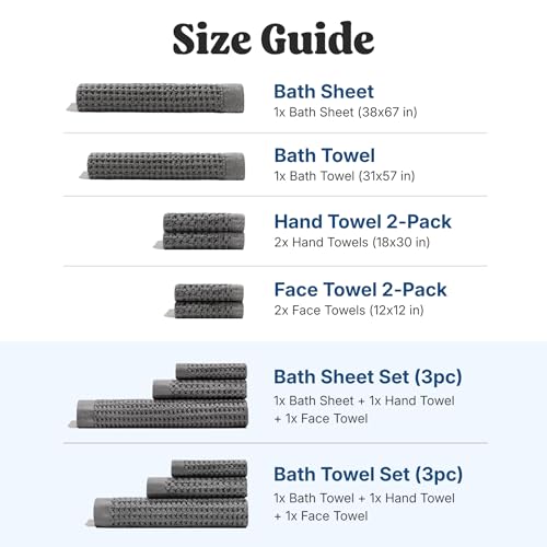 ONSEN Supima® Waffle Hand Towels, Quick Dry Lint Free 100% USA Cotton, Lightweight Absorbent Hand Towel Set, 16x30 in (Cinder Grey, Hand Towel 2-Pack) - color: Cinder Grey, size: Hand Towel 2-Pack
