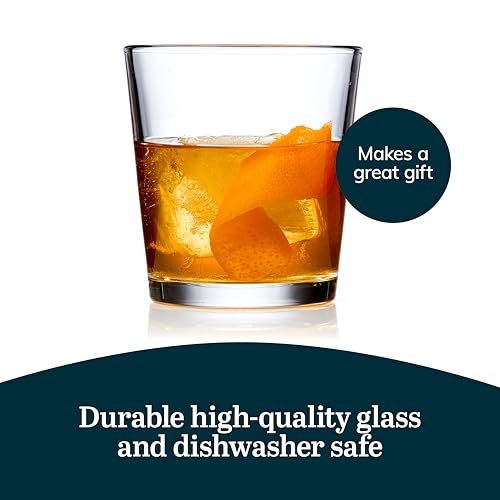 Libbey Bar Essentials Double Old Fashioned Glasses, 12 oz, Clear Restaurant Quality Drinking Glasses Set of 6, Modern Rocks Glass Set for Everyday Use - color: DOF 6
