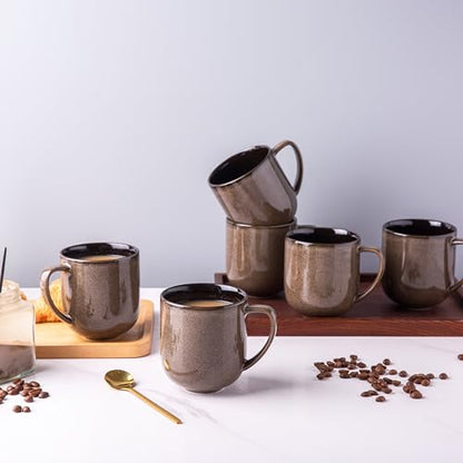 LERATIO Ceramic Coffee Mugs Set of 6,12oz Handmade Coffee Mugs Set | Large Handle for Cappuccino/Latte/Tea/Hot Cocoa,Oven &Dishwasher & Microwave Safe - color: reactive glaze-5