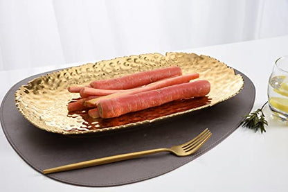 Pampa Bay Golden Millennium 14 x 9-inch Serving Platter, Gold - color: Gold